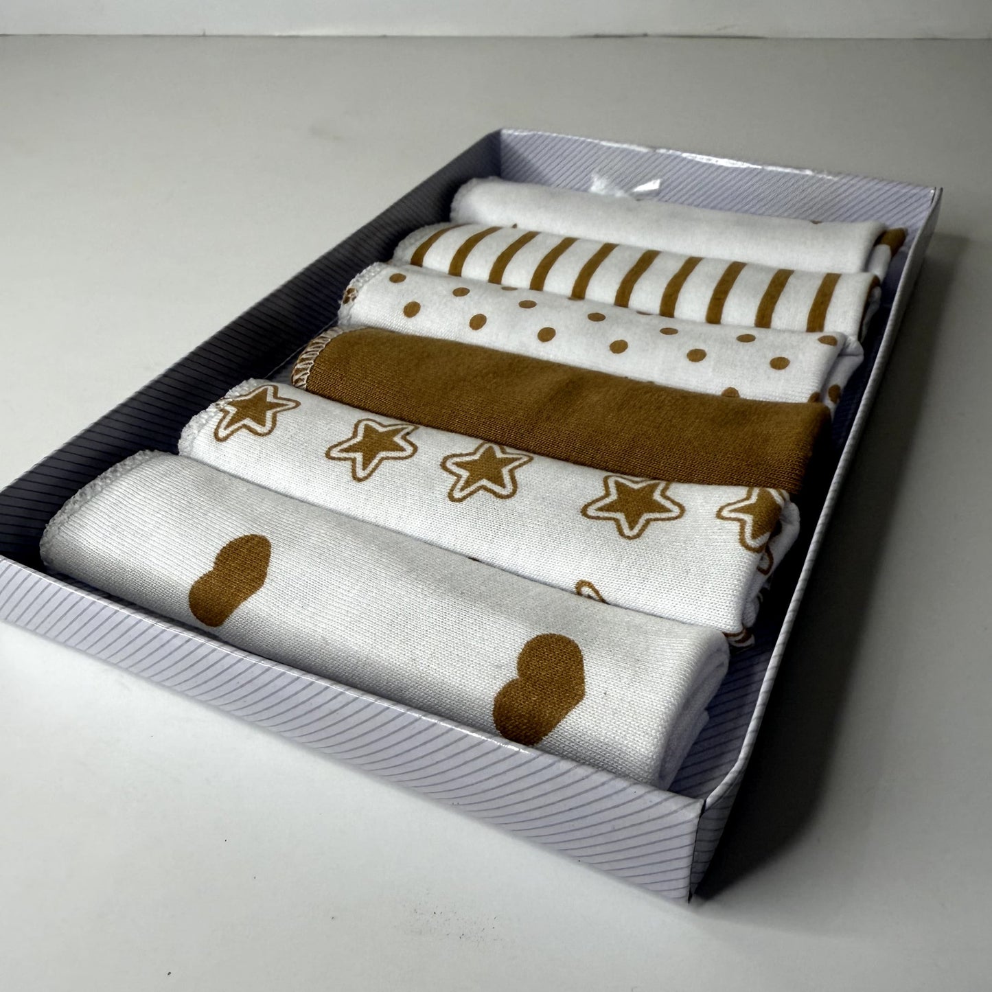 6 Pcs Caramell Baby Face Towels Ultra-Soft and Absorbent