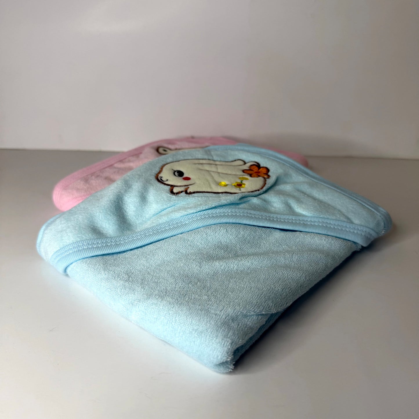 Pack of 2 Adorable Hooded Baby Wrapping Towels