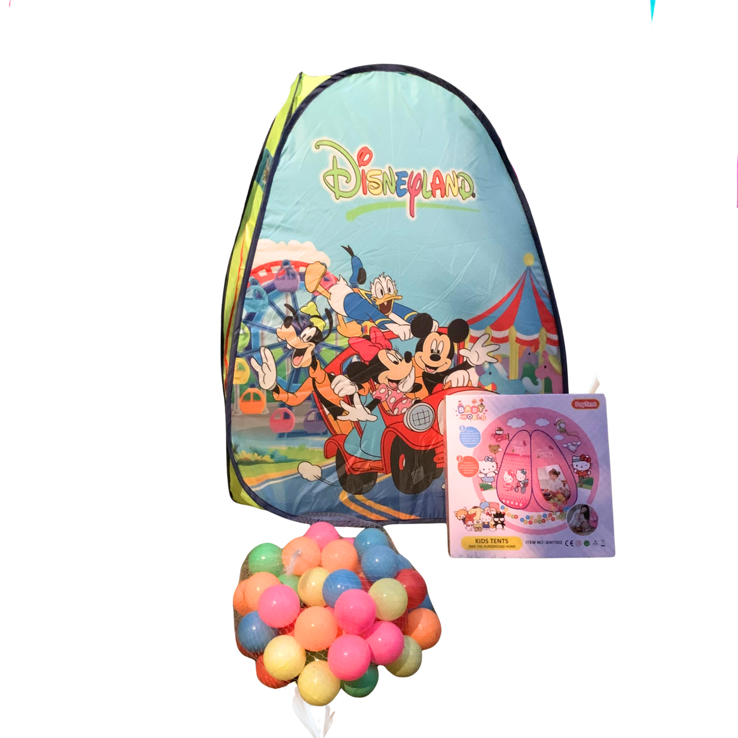 Pop Tent House - Cute Animated Characters Play Den + 50 Balls