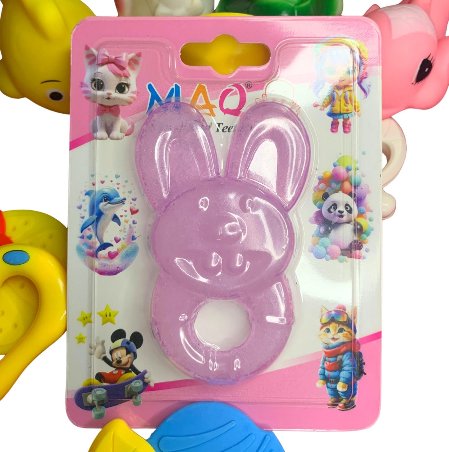 Ultimate Baby Play Bundle 6pcs Marine ChuChu Toys, 8pcs Cute Rattles Set + Free Maq Silicone Teether