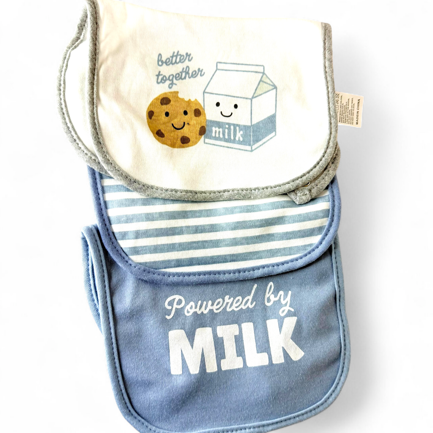 Pack of 3 Cotton Bibs for Baby Boys Cute and Elegant Design