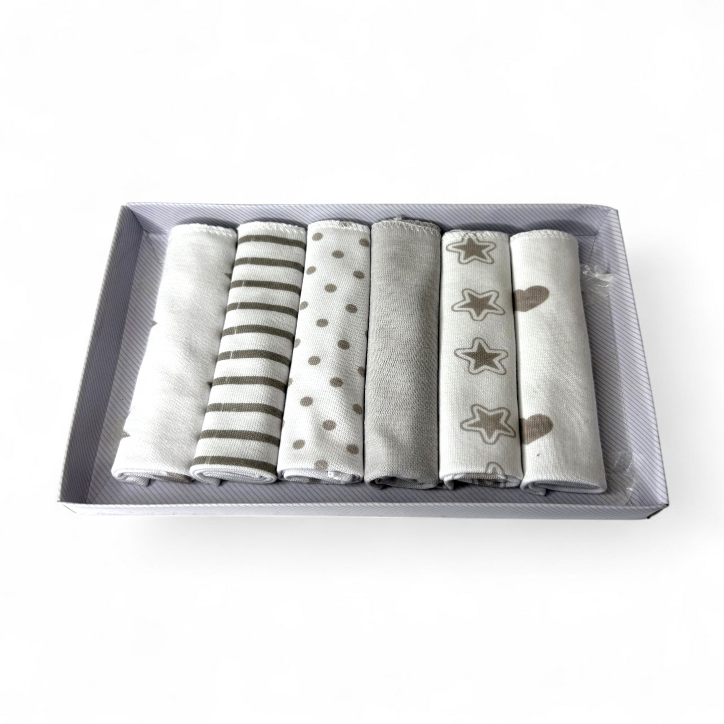 6 Pcs Caramell Soft Baby Face Towels for Delicate Skin