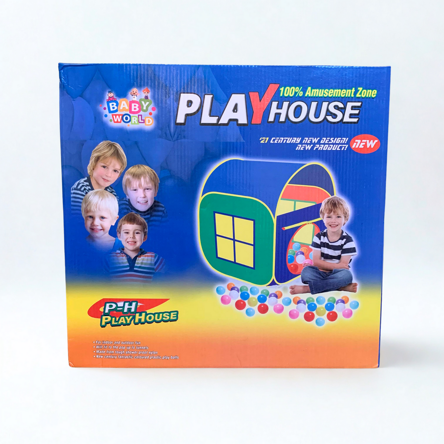 Pop Up Play Tent House - Instant Fun Indoor Outdoor Kids Playhouse + 50 Balls