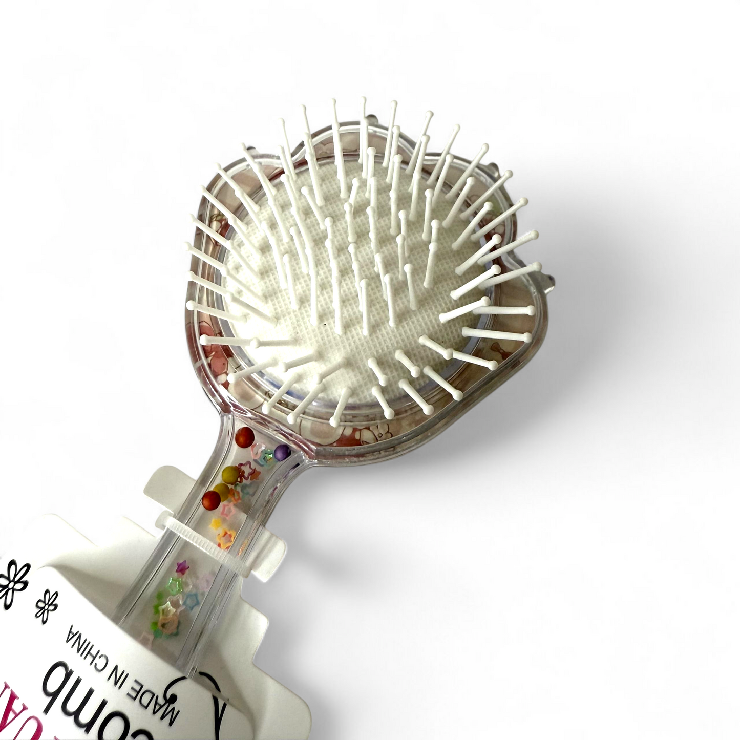Soft and Gentle Baby Hair Brush with Colorful Crystal Back