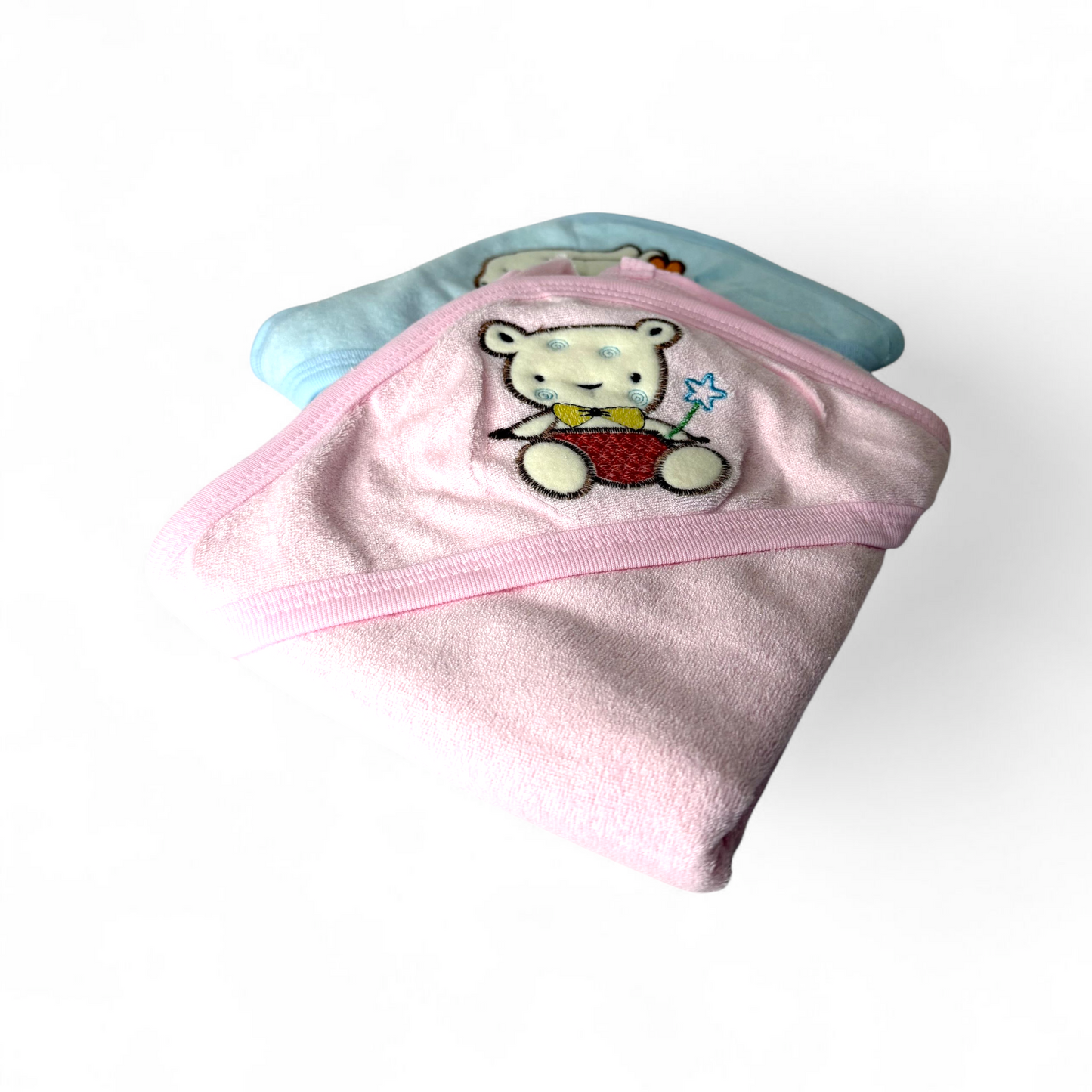 Pack of 2 Adorable Hooded Baby Wrapping Towels