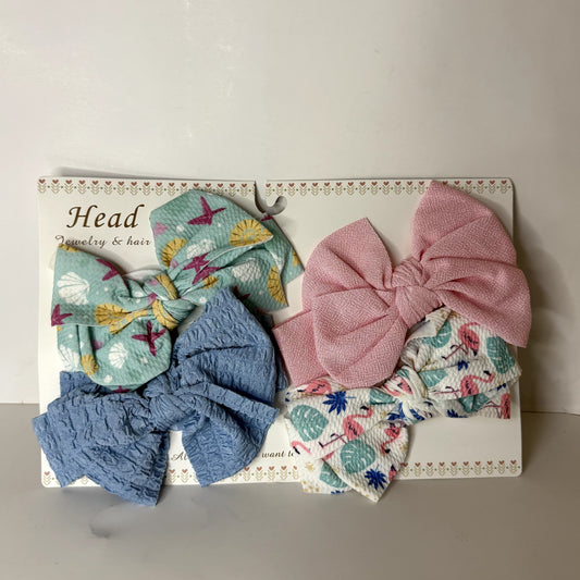 Pack of 4 Multicolor Baby Girl Headbands Cute Design
