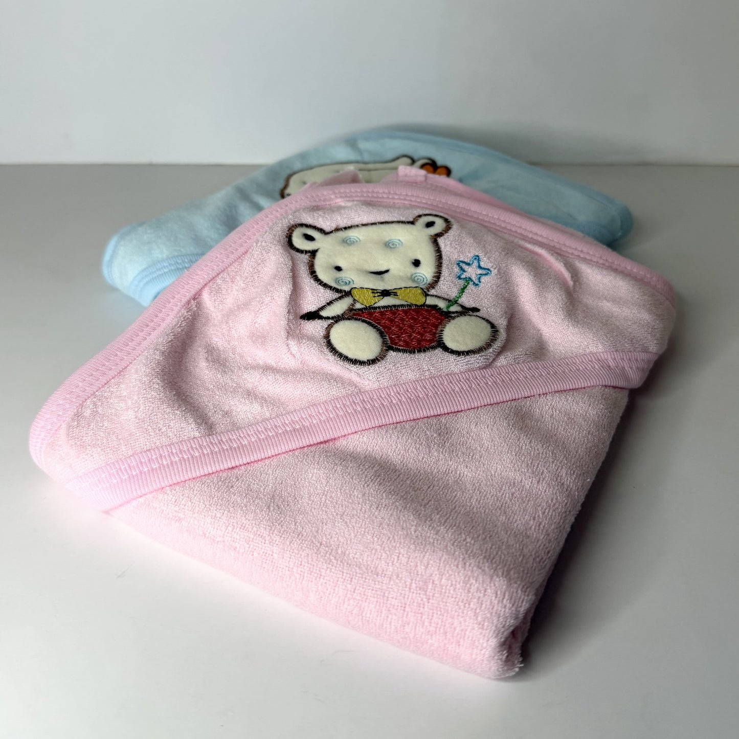 Pack of 2 Adorable Hooded Baby Wrapping Towels