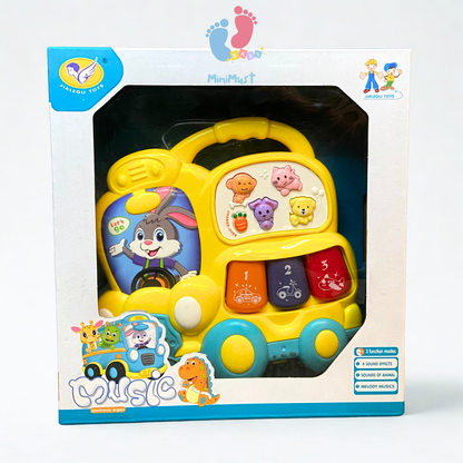 Musical Bus Toy with Animal Sounds and Melody Music Effects