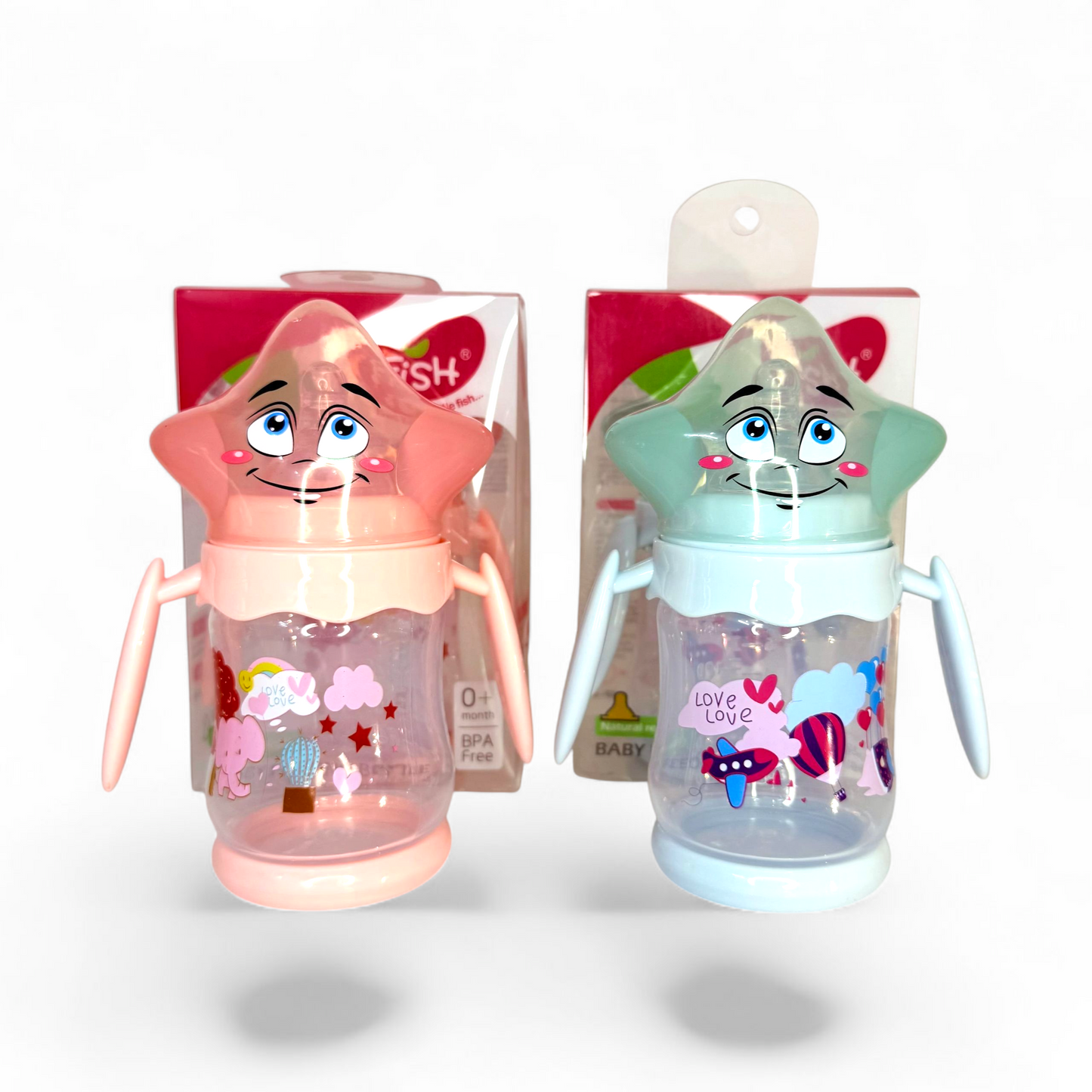 Fish Baby Feeder 160ml Star Shaped Cap for Newborns