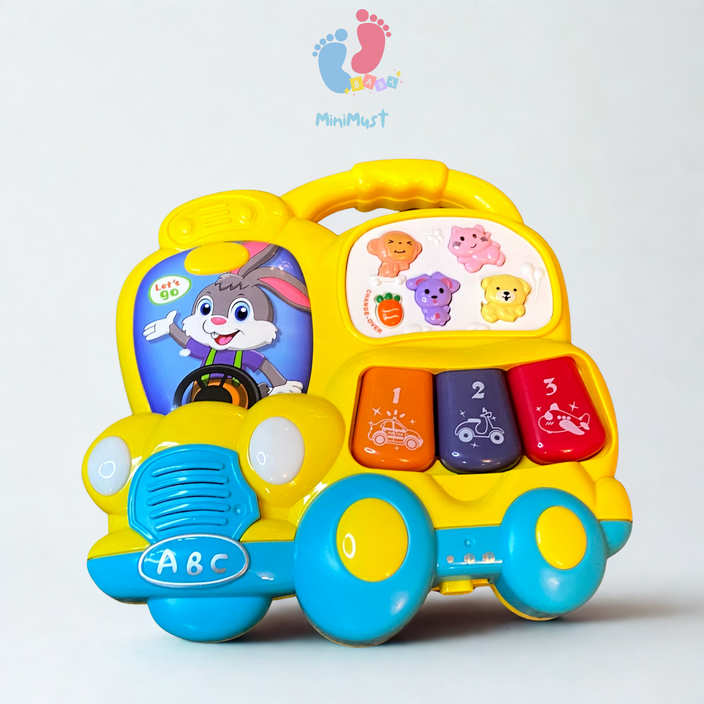 Musical Bus Toy with Animal Sounds and Melody Music Effects