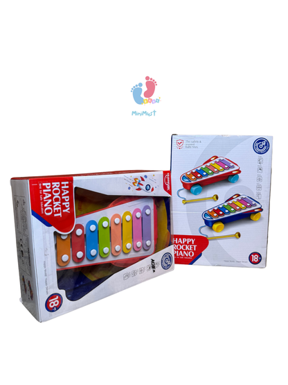 2-in-1 Xylophone Toy with Wheels for Toddlers