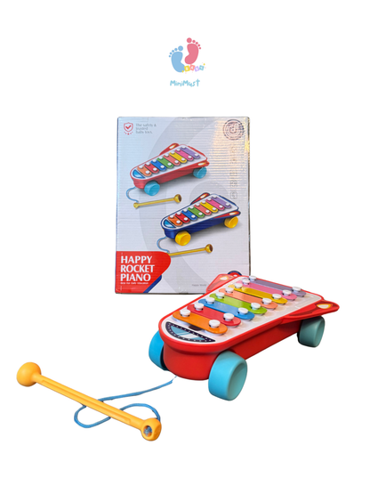2-in-1 Xylophone Toy with Wheels for Toddlers