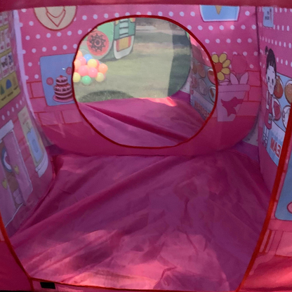 Pop Tent with Basketball Hoop - Amazing Design + 50 Balls