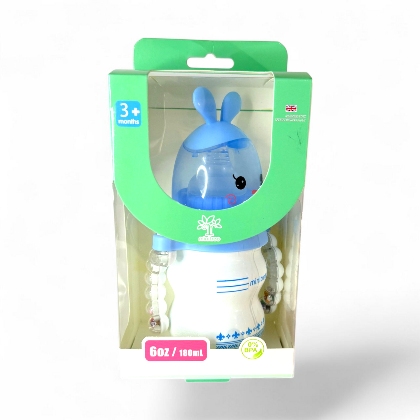 MiniTree Wideneck Baby Feeder 180ml with Rattle Handles