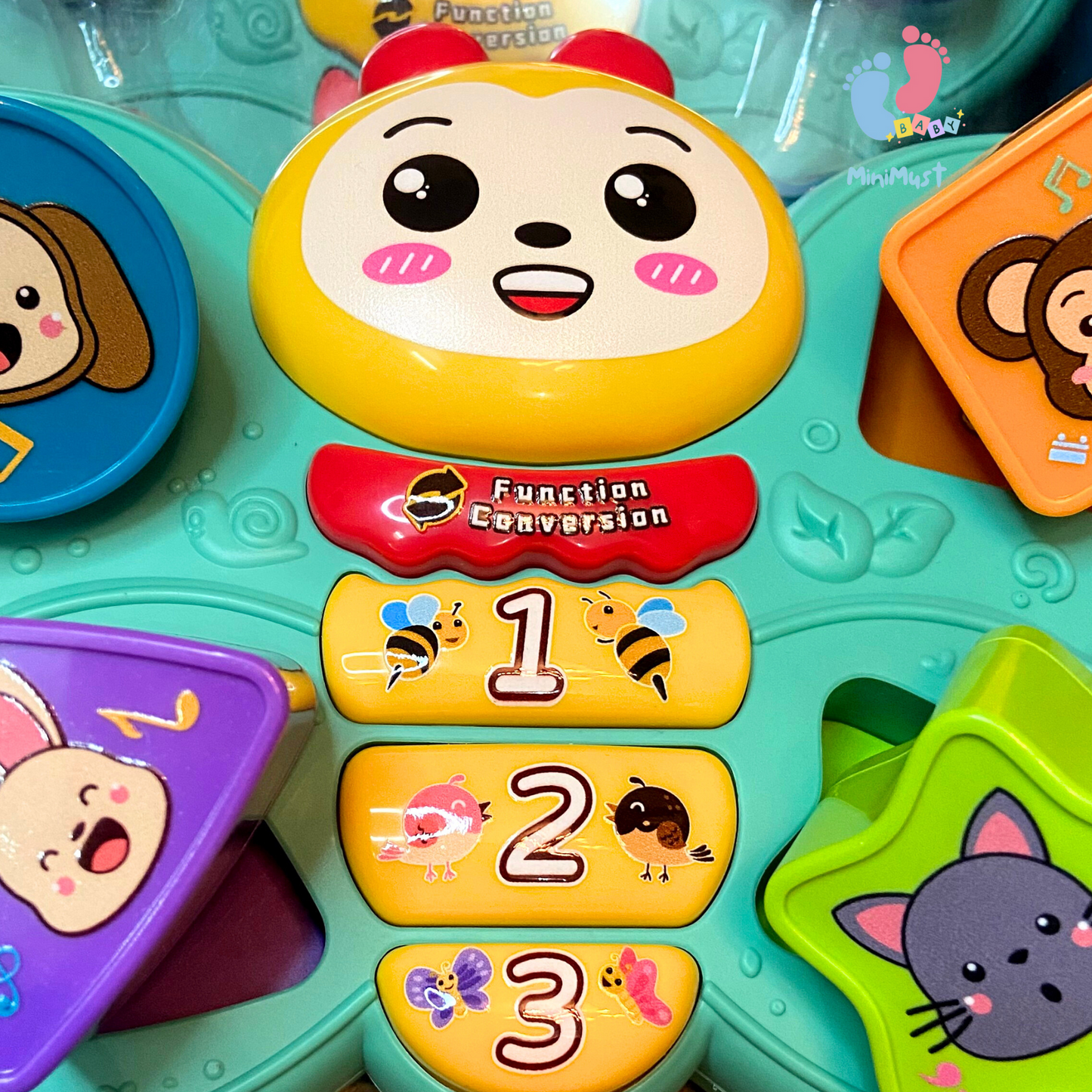 Butterfly Musical Toy with Animal Sounds and Magnetic Shape Sorting