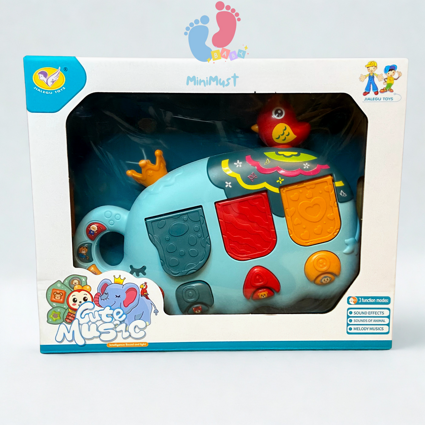 Musical Elephant Toy with Animal Sounds and Melody Music Modes