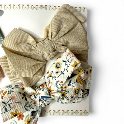 Pack of 4 Flowered Baby Girl Headbands Cute Colors