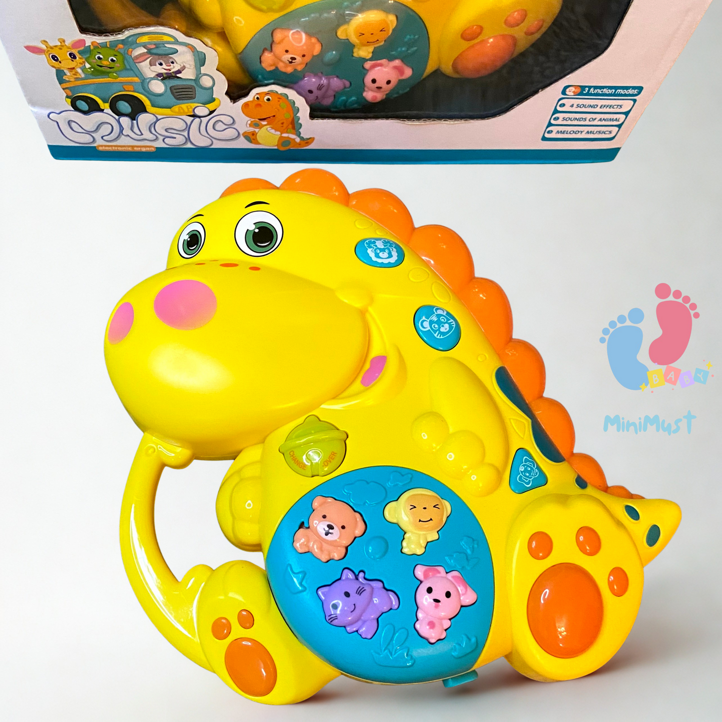 Dinosaur Musical Toy with Animal Sounds and Melody Music Effects