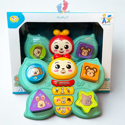 Butterfly Musical Toy with Animal Sounds and Magnetic Shape Sorting