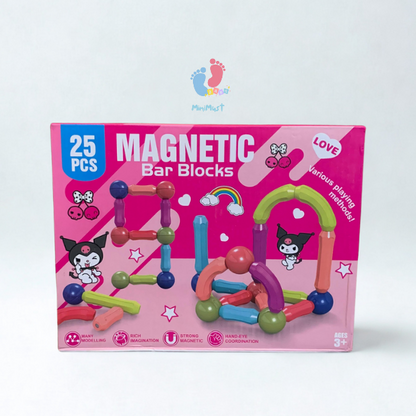 Magnetic Construction Set 25pcs Colorful STEM Toy for Kids