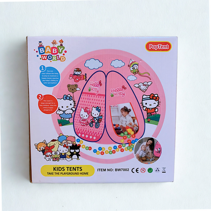 Pop Tent House - Cute Animated Characters Play Den + 50 Balls