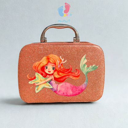 Kids Makeup Kit with Brushes, Nail Polish, Glitter & Accessories.