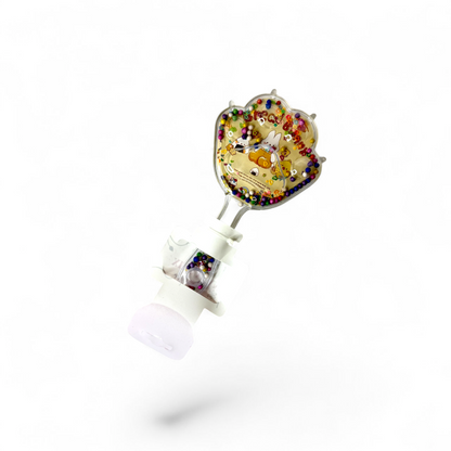 Soft and Gentle Baby Hair Brush with Colorful Crystal Back