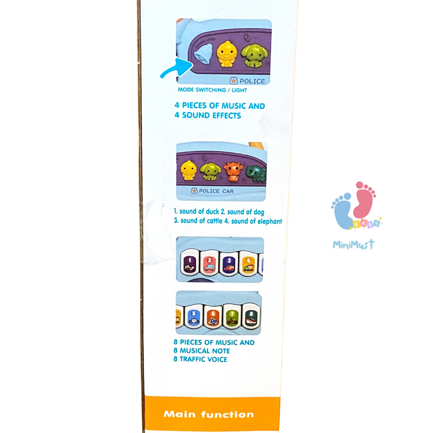 Unicorn Musical Toy with Animal Sounds and Musical Notes