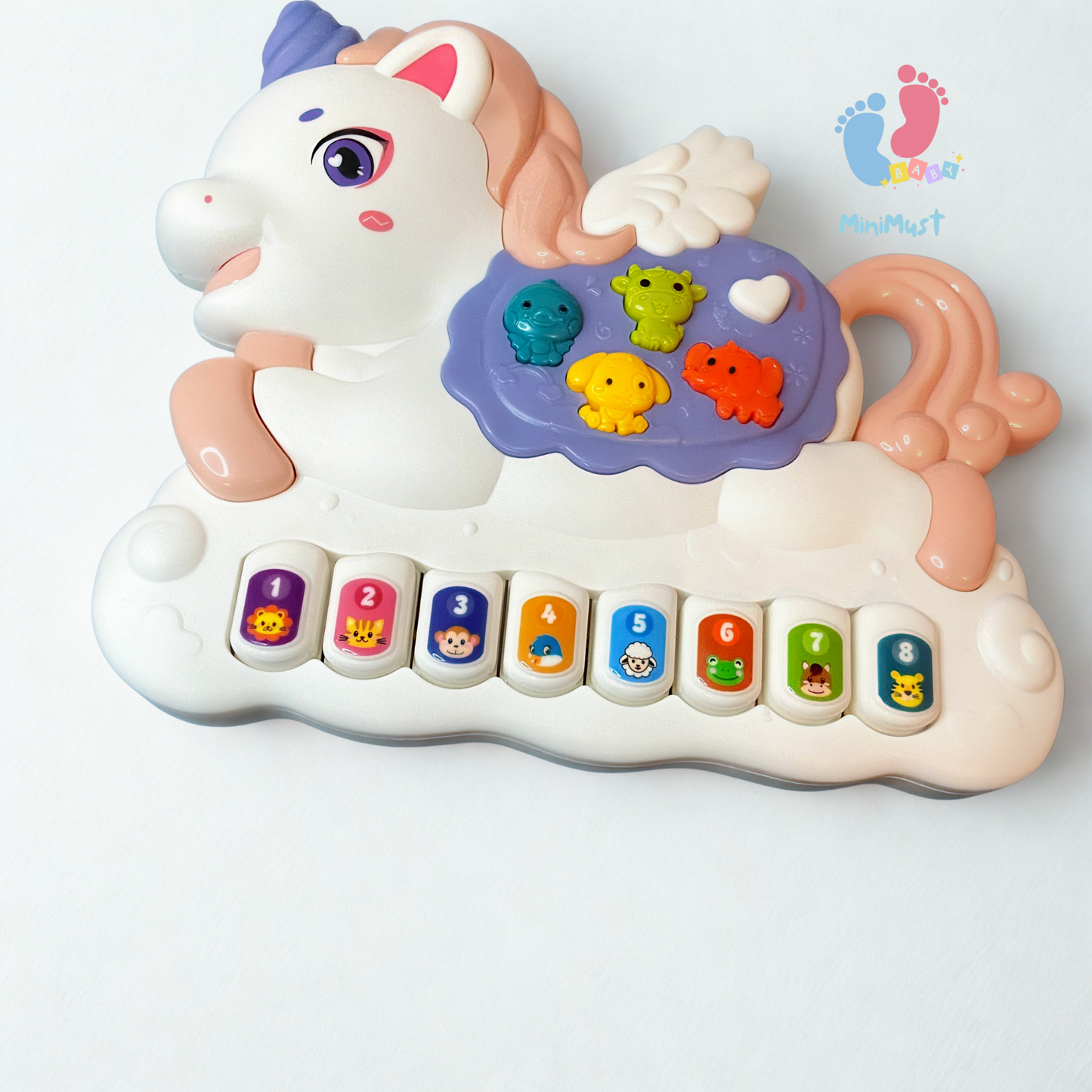 Unicorn Musical Toy with Animal Sounds and Musical Notes