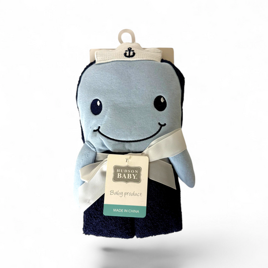 Hudson Baby Hooded Dolphin Bath Towel Cute Design