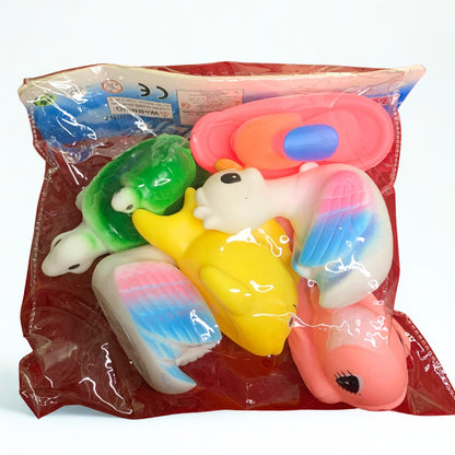 Ultimate Baby Play Bundle 6pcs Marine ChuChu Toys, 8pcs Cute Rattles Set + Free Maq Silicone Teether
