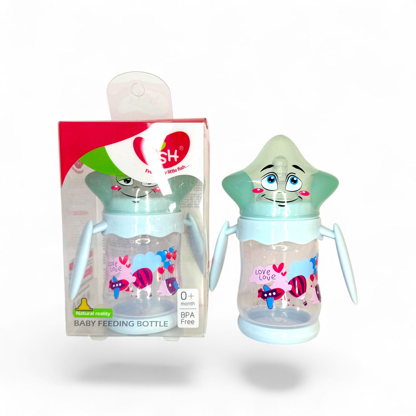 Fish Baby Feeder 160ml Star Shaped Cap for Newborns