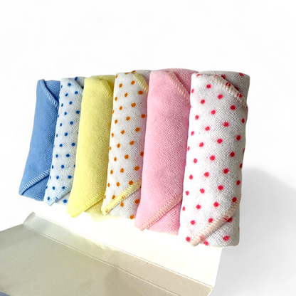 Cute Multicolor 6 Pcs Baby Face Towels