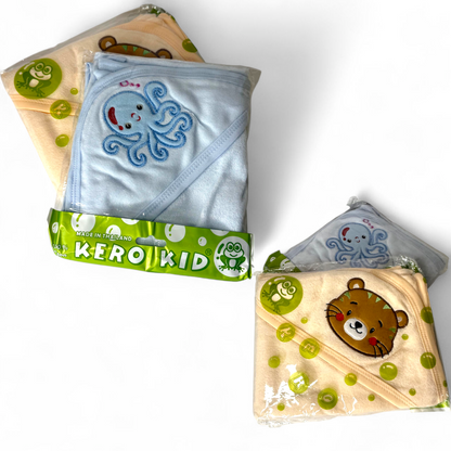 Pack of 2 Soft Hooded Baby Bath Towels