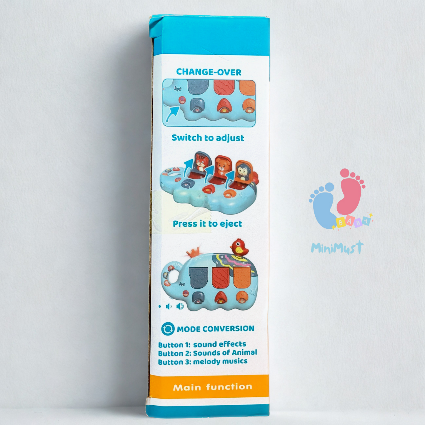 Musical Elephant Toy with Animal Sounds and Melody Music Modes