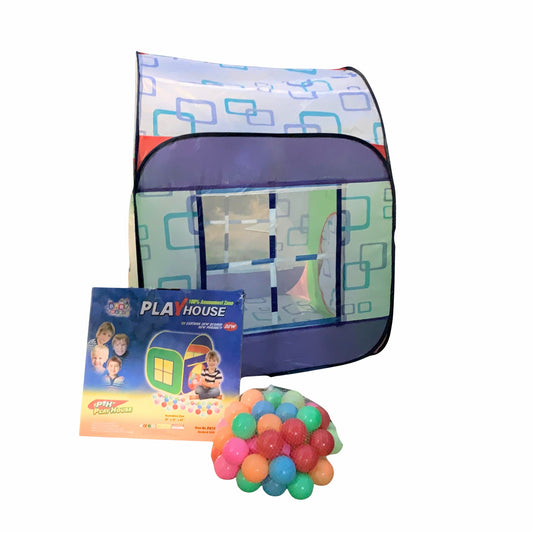 Pop Up Play Tent House - Instant Fun Indoor Outdoor Kids Playhouse + 50 Balls