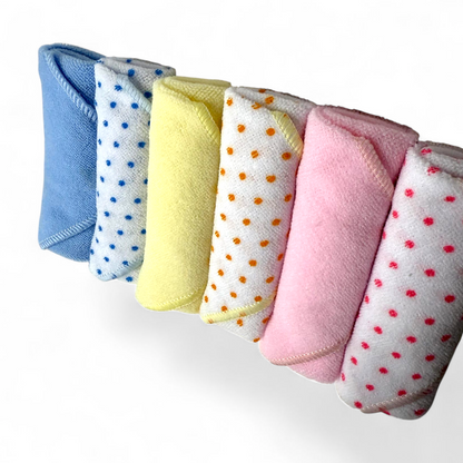 Cute Multicolor 6 Pcs Baby Face Towels