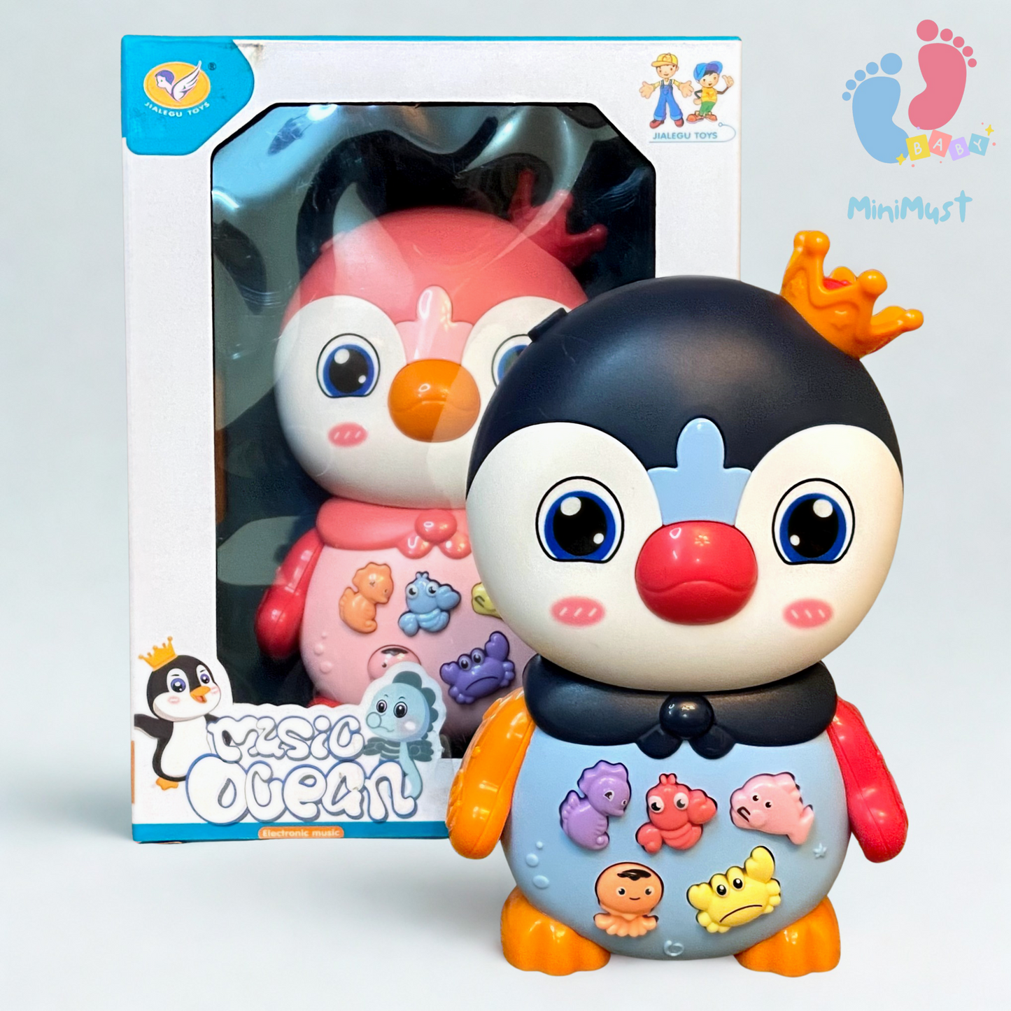 Cute Penguin Musical Toy with 3 Modes and Buttons