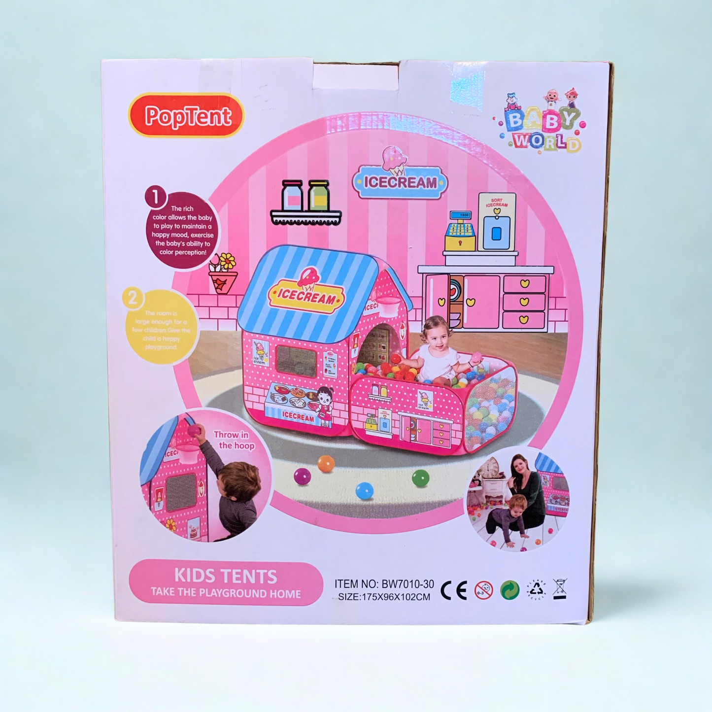Pop Tent with Basketball Hoop - Amazing Design + 50 Balls