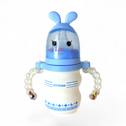 MiniTree Wideneck Baby Feeder 180ml with Rattle Handles