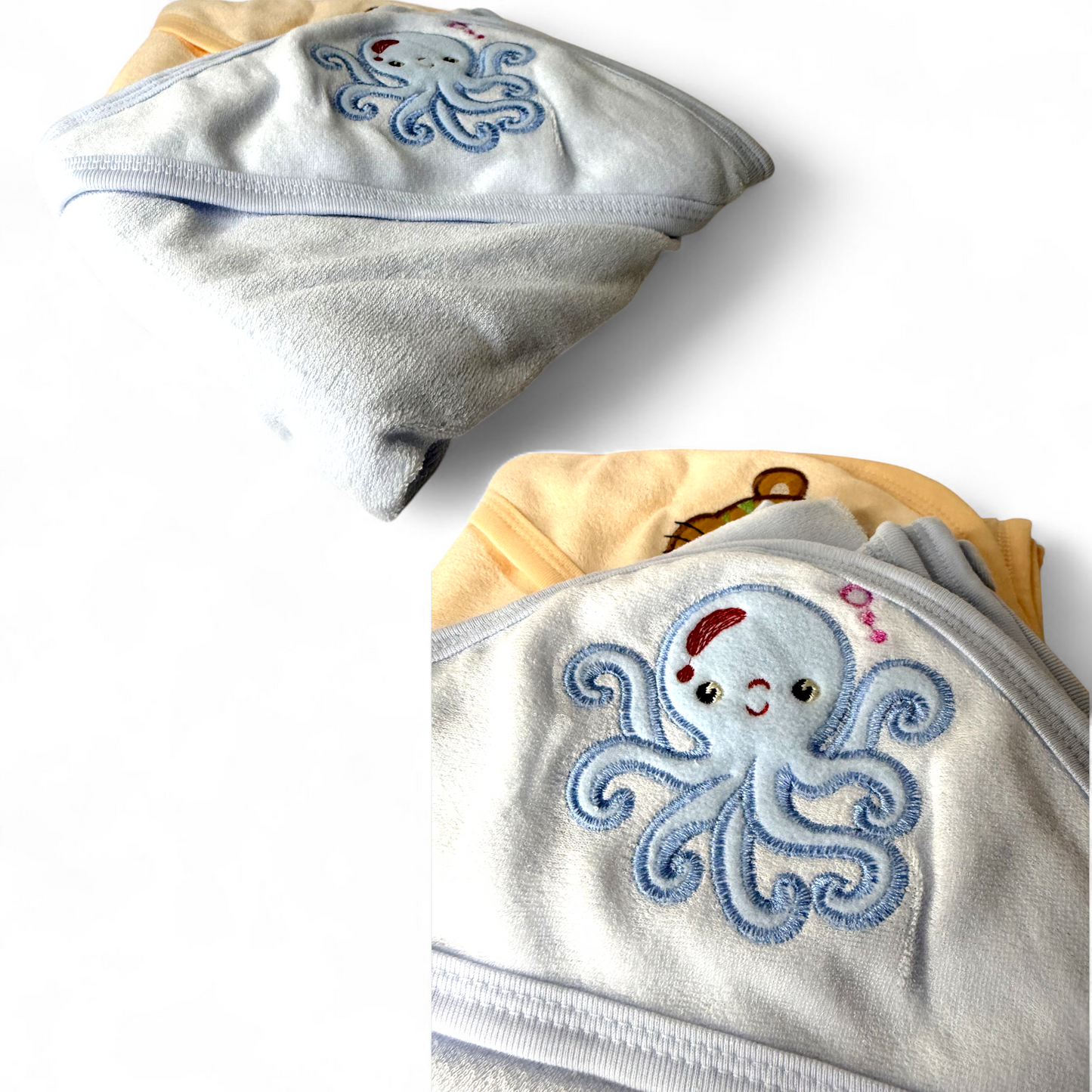 Pack of 2 Soft Hooded Baby Bath Towels