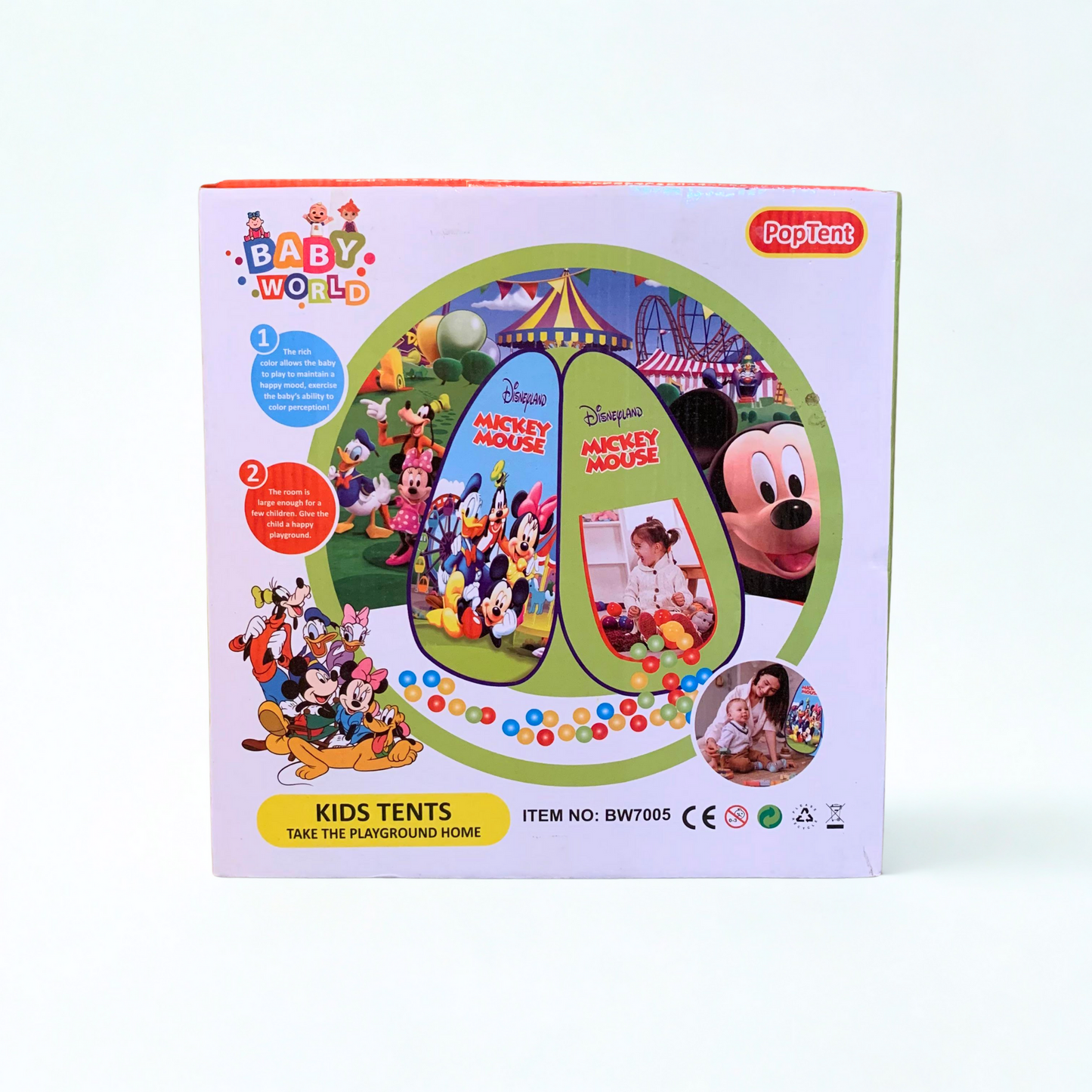 Pop Tent House - Cute Animated Characters Play Den + 50 Balls