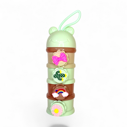 Fish Milk Powder Container Cute Design with 4 Sections