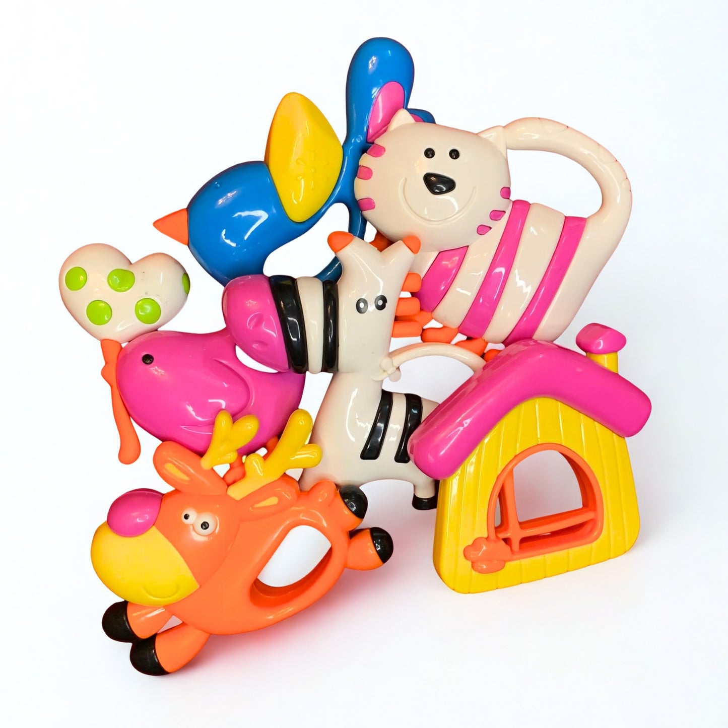 Loving Hut 6pcs Baby Rattle Set - Colorful Developmental Infant Toys