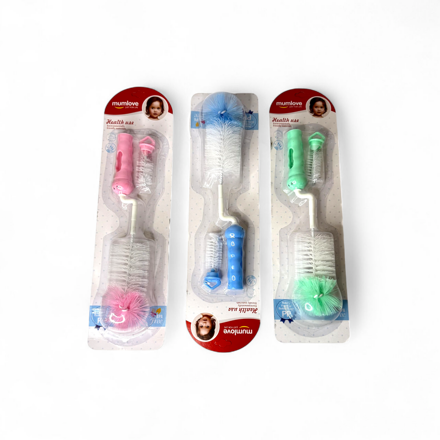 Mumlove Baby Feeding Bottle Cleaning Brush Set