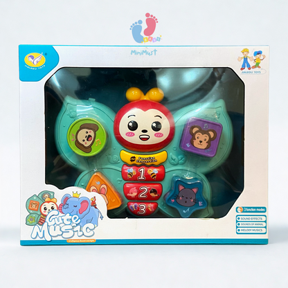 Butterfly Musical Toy with Animal Sounds and Magnetic Shape Sorting