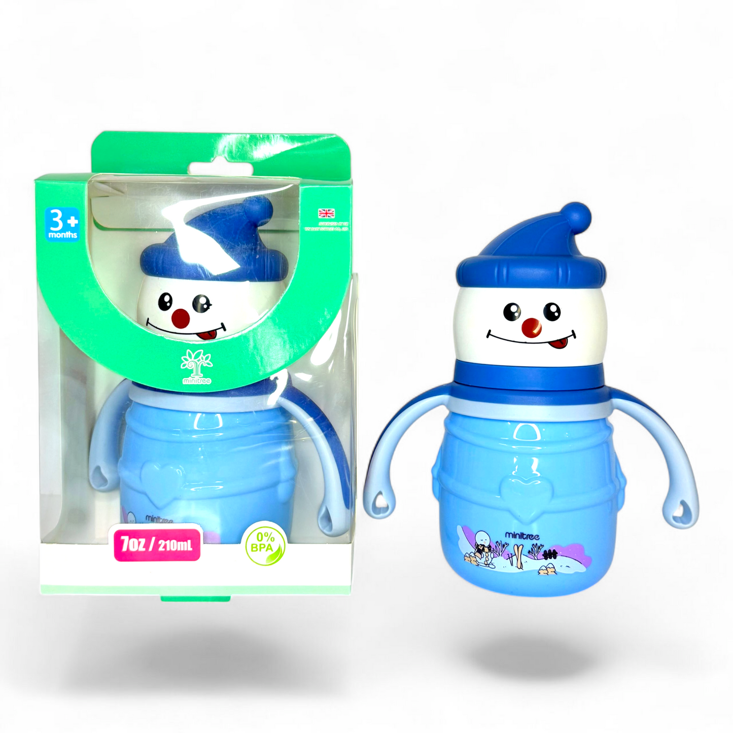 MiniTree 210ml Baby Feeder Snowman Shape for 3+ Months