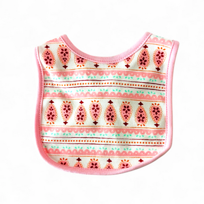 Pack of 3 Cotton Bibs for Baby Girls Cute Design