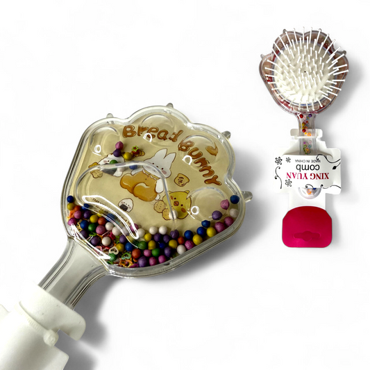 Soft and Gentle Baby Hair Brush with Colorful Crystal Back