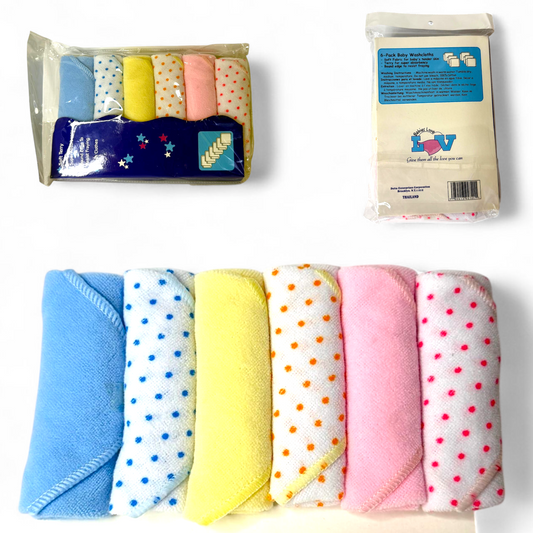 Cute Multicolor 6 Pcs Baby Face Towels